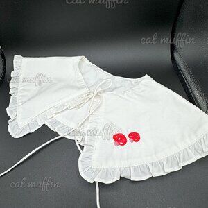 Another Girl Detachable Collar embroidered mushrooms NEW!!